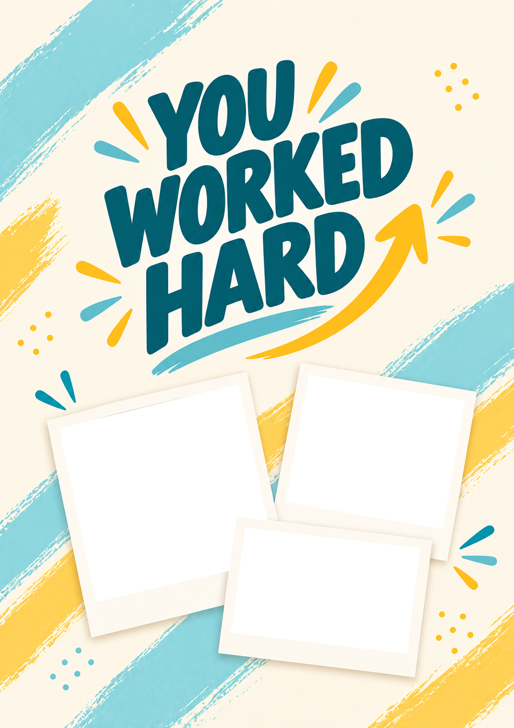 You Worked Hard Multiple Photo Upload Congratulations Card for Son