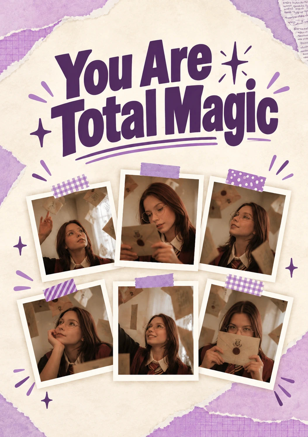 You Are Total Magic 6 Photo Upload Congratulations Card for Niece