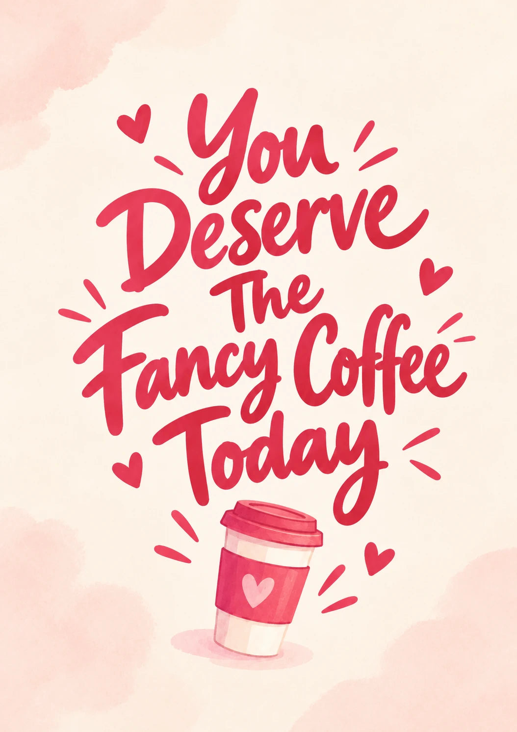 Fancy Coffee You Deserve It Friendship Card for Girlfriend