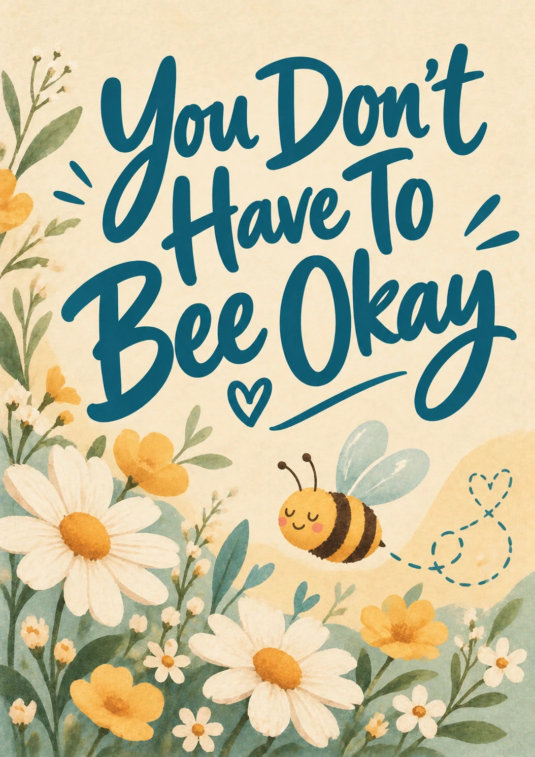 Funny You Don't Have To Bee Okay Friendship Card for Auntie