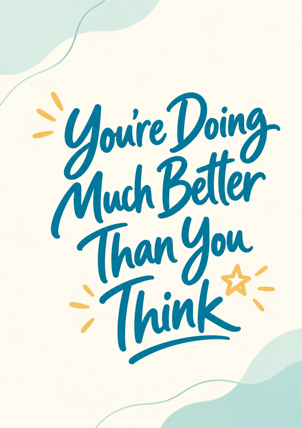 You're Doing Better Than You Think friendship Card for Grandma