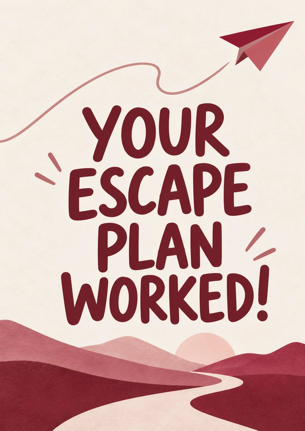 Leaving - Personalised Card — with punch holes