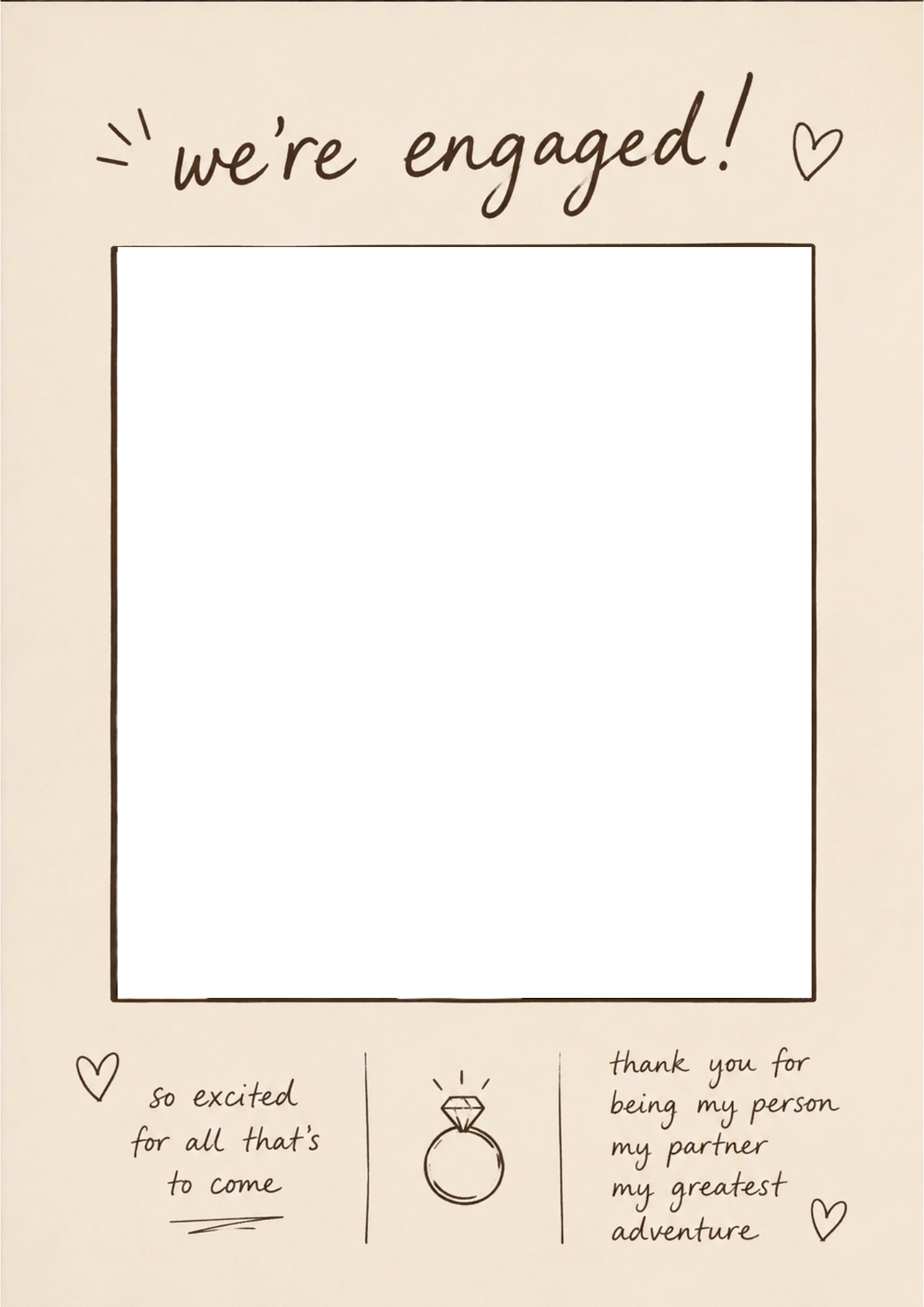 Engagement - Personalised Card — with punch holes