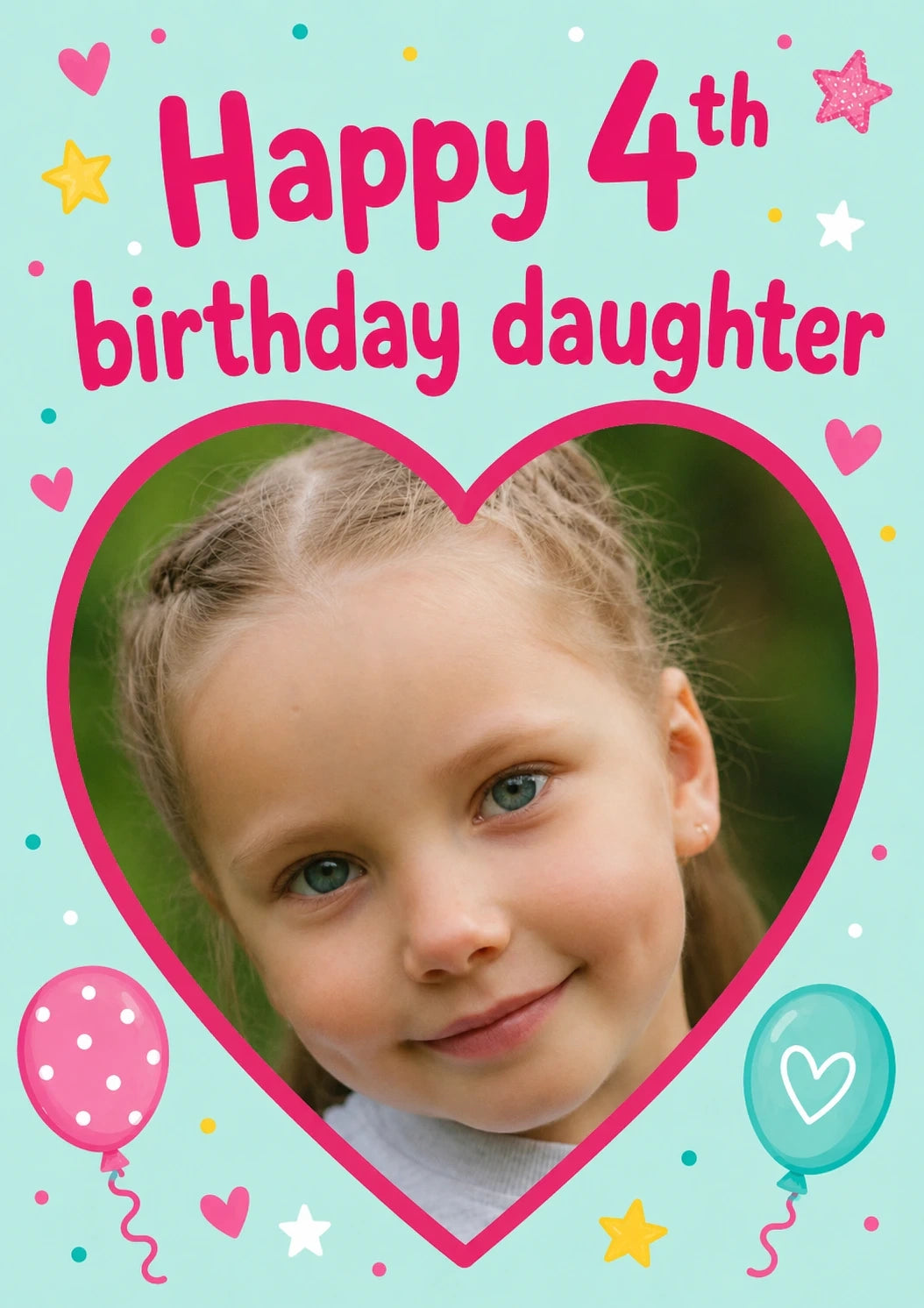 Birthdays - Personalised Card — with punch holes