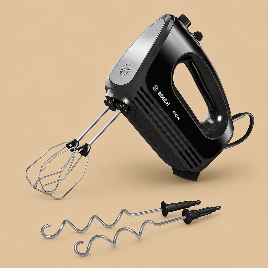 Bosch CleverMixx 5-Speed Hand Mixer With 2 Dough Hooks - Black