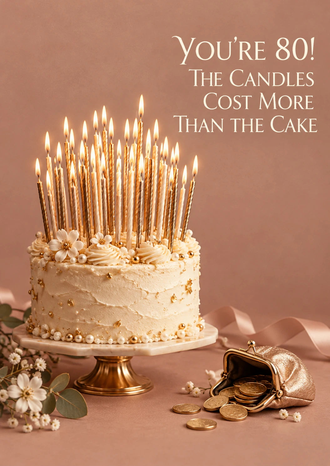 Funny Candles Cost More Than the Cake 80th Birthday Card
