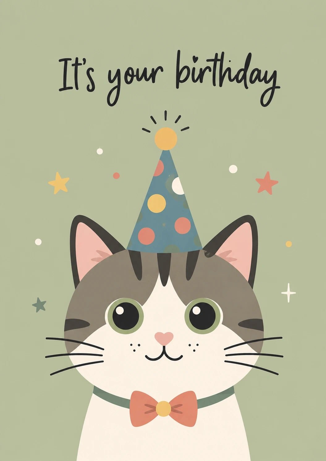 Birthdays - Personalised Card — with punch holes