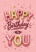 Load image into Gallery viewer, Birthdays - Personalised Card — with punch holes
