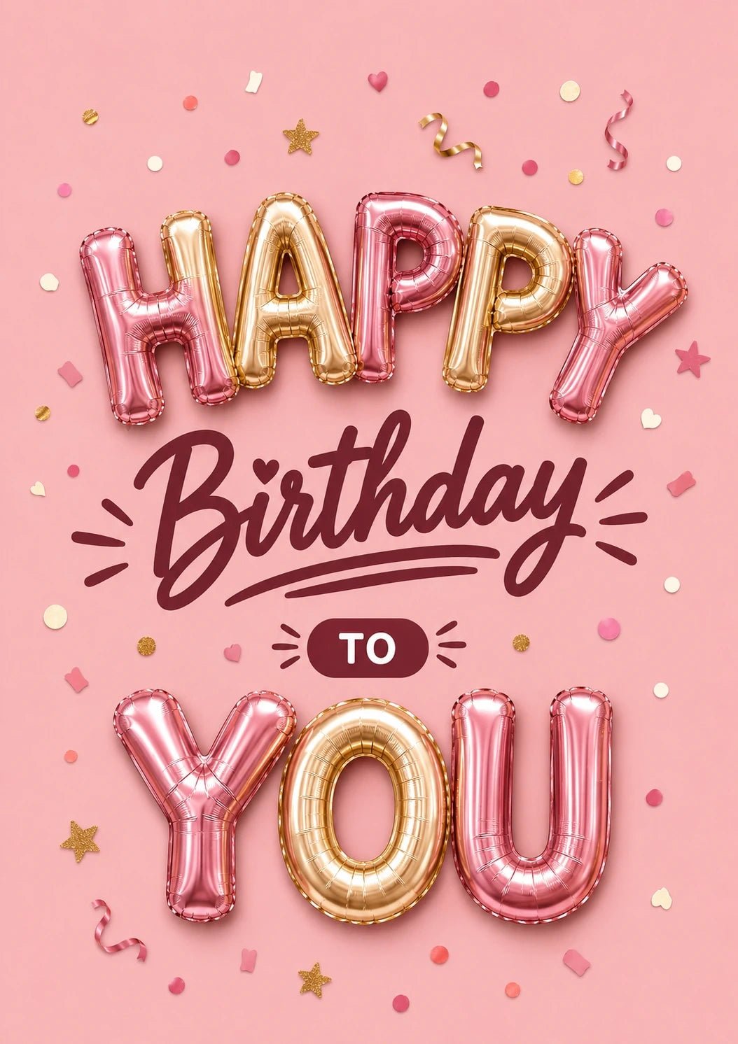Birthdays - Personalised Card — with punch holes