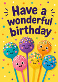 Load image into Gallery viewer, Birthdays - Personalised Card — with punch holes
