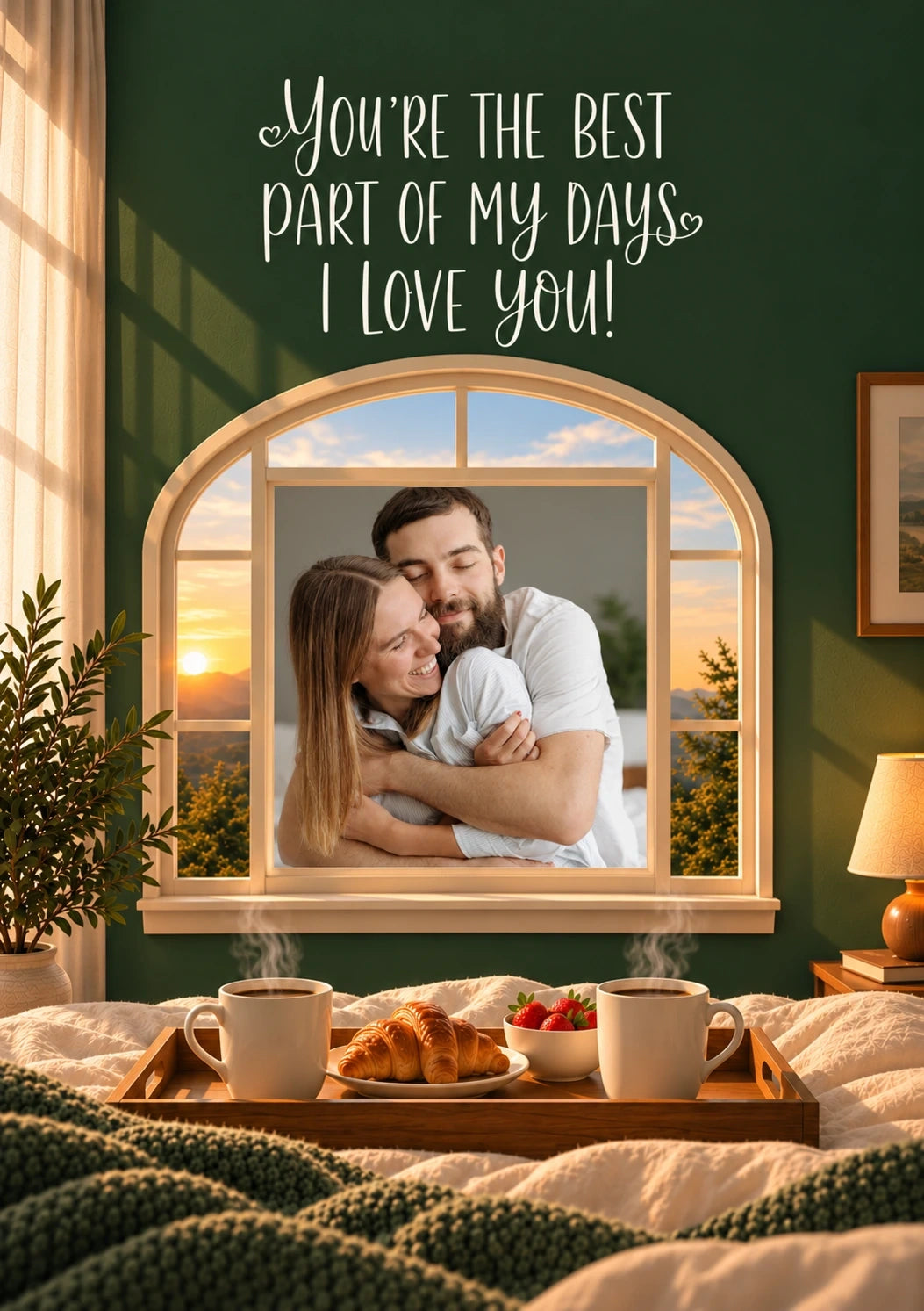 Valentine's day - Personalised Card — with punch holes