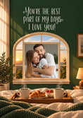 Load image into Gallery viewer, Cosy Morning Breakfast in Bed Photo Upload Valentine's Day Card for Husband

