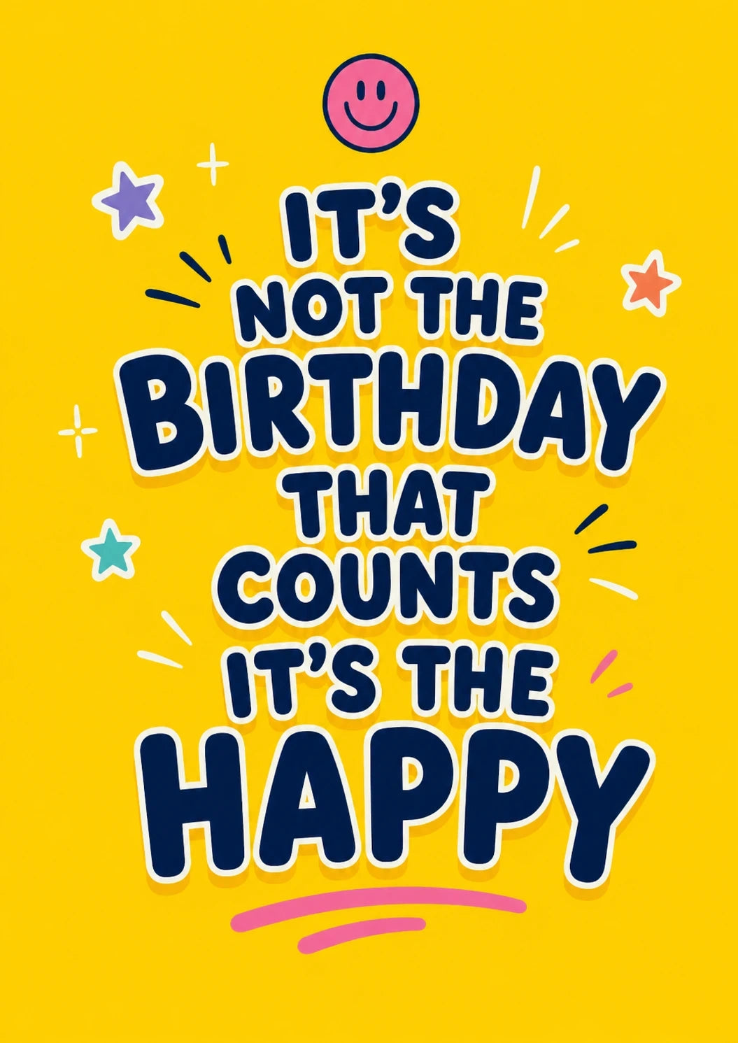 Birthdays - Personalised Card — with punch holes