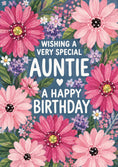 Load image into Gallery viewer, Pink Floral Auntie Happy Birthday Card for Her
