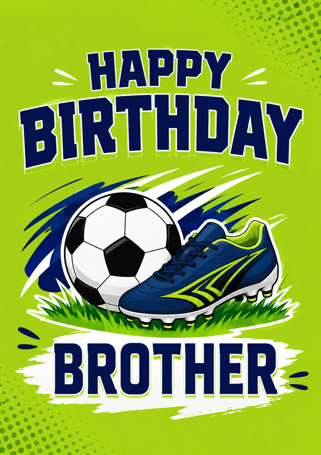 Football Boot and Ball Brother Birthday Card for Him