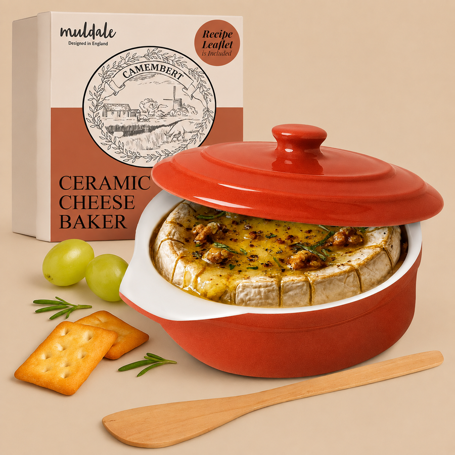 Muldale Camembert Ceramic Cheese Baker - Red