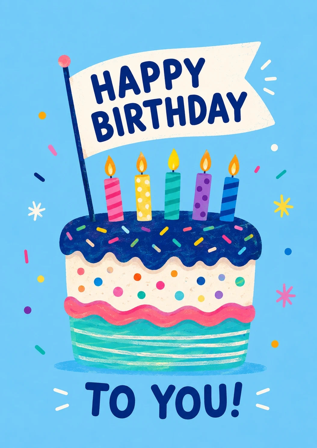 Birthdays - Personalised Card — with punch holes