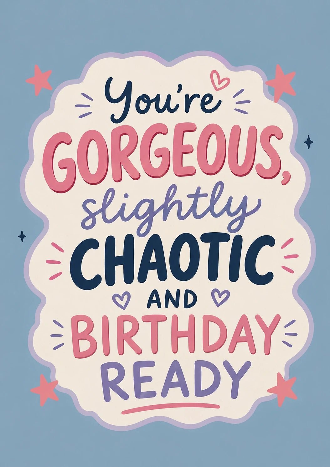Birthdays - Personalised Card — with punch holes