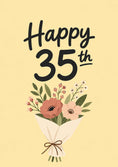 Load image into Gallery viewer, Floral Bouquet Happy 35th Birthday Card for Her
