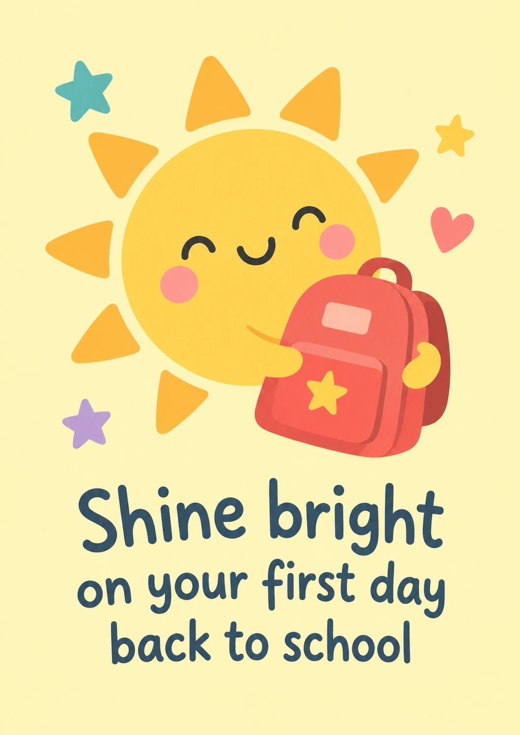 Back to school - Personalised Card — with punch holes