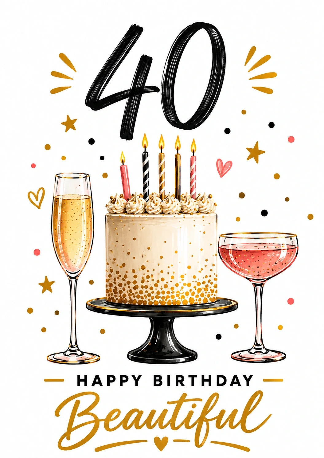 Birthdays - Personalised Card — with punch holes