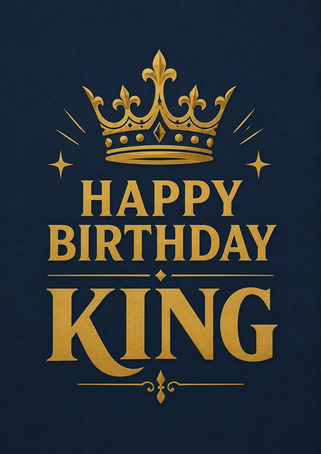 Gold Crown King 85th Birthday Card for Him