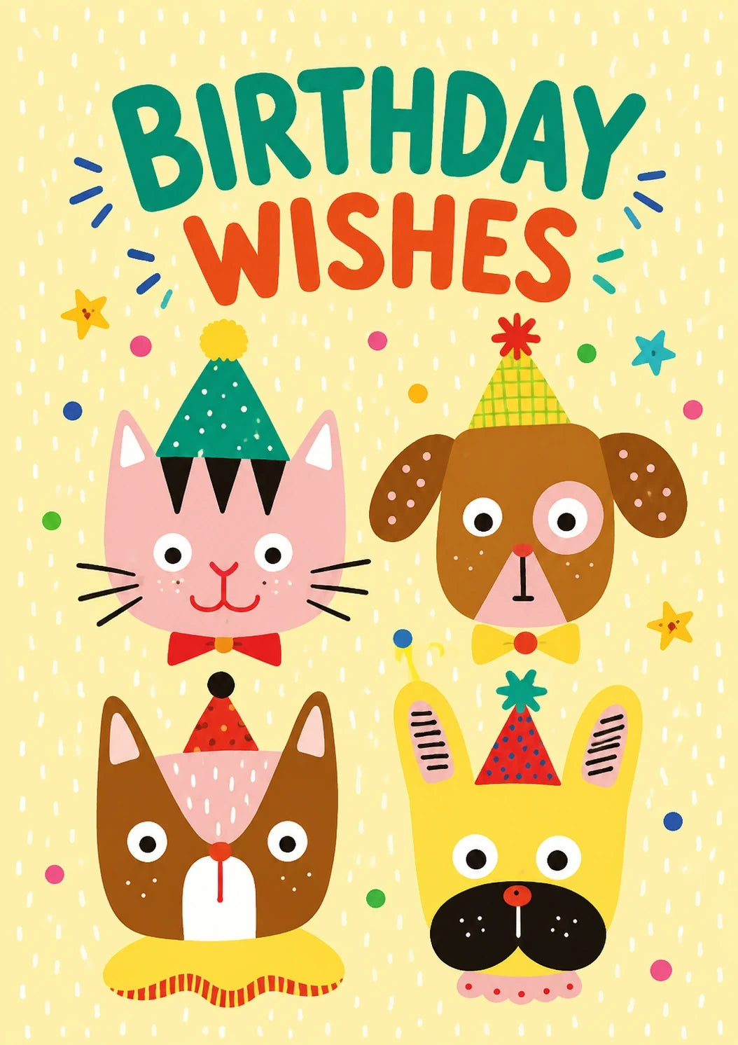 Birthdays - Personalised Card — with punch holes