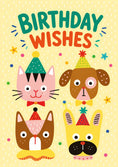 Load image into Gallery viewer, Cute Party Animals 7th Birthday Card for Kids
