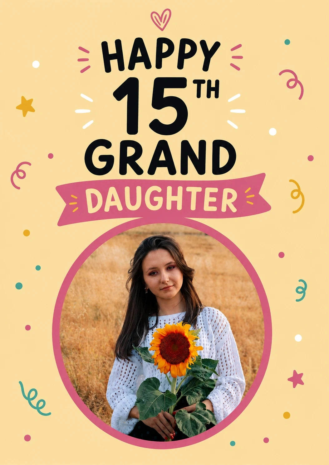 Birthdays - Personalised Card — with punch holes