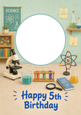 Load image into Gallery viewer, Science Lab 5th Birthday Photo Upload Birthday Card for Him
