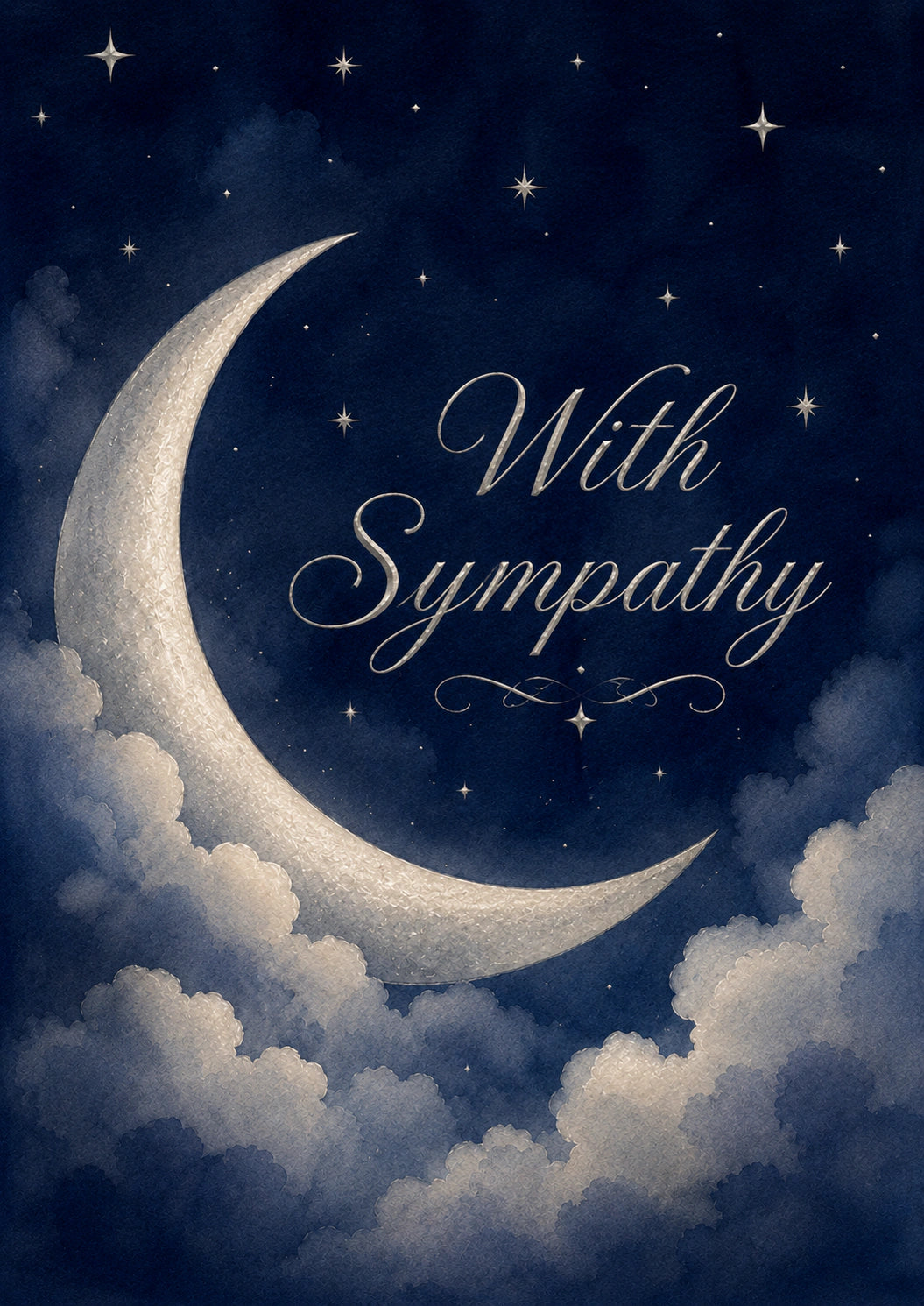 Sympathy - Personalised Card — with punch holes