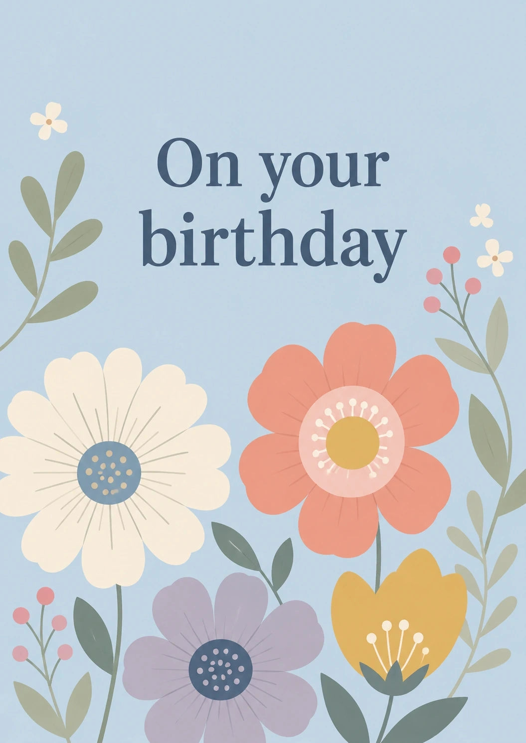 Birthdays - Personalised Card — with punch holes