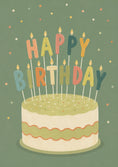 Load image into Gallery viewer, Colourful Letter Candles Cake 25th Birthday Card
