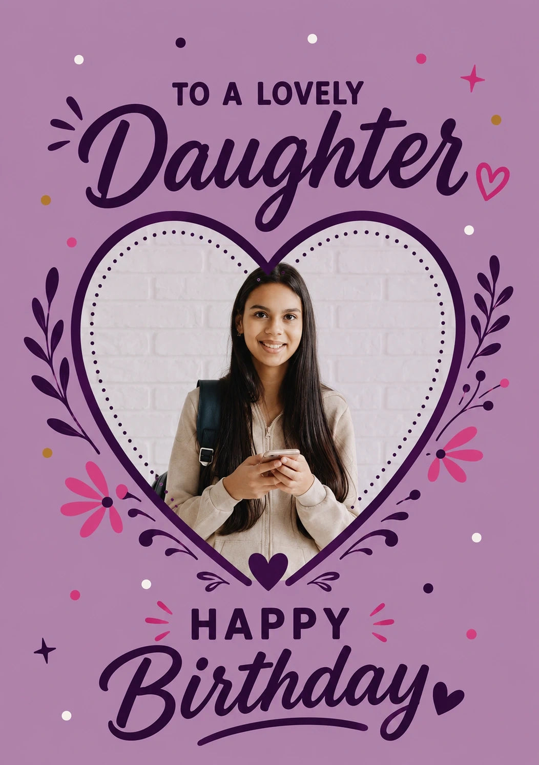 Birthdays - Personalised Card — with punch holes