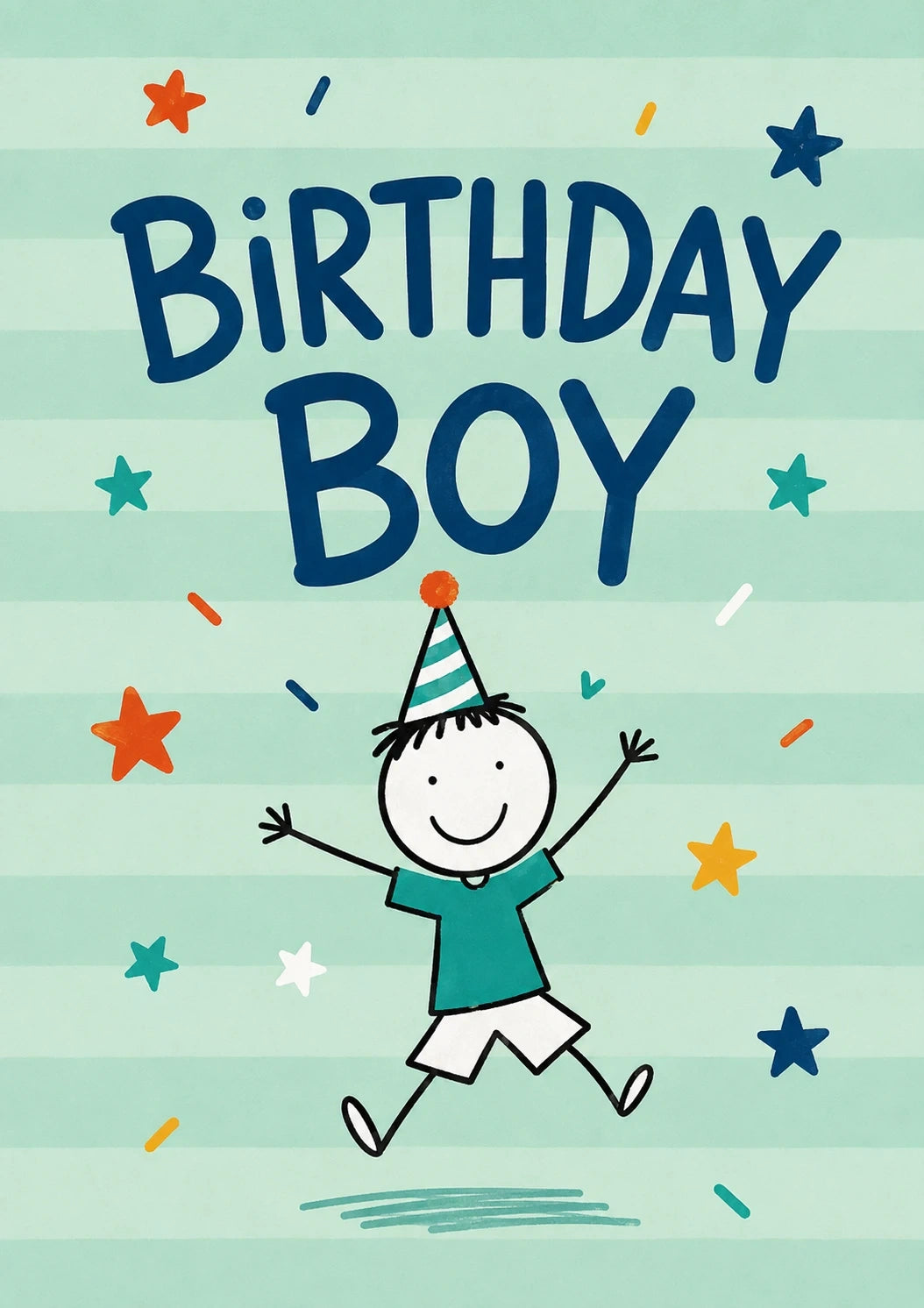Birthdays - Personalised Card — with punch holes