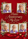 Load image into Gallery viewer, Anniversary - Personalised Card — with punch holes
