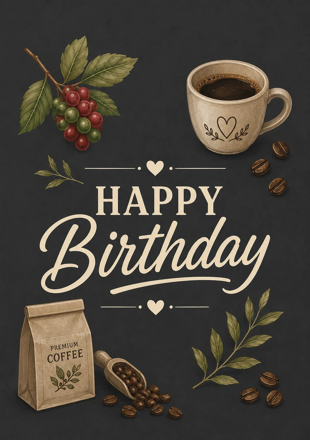 Birthdays - Personalised Card — with punch holes