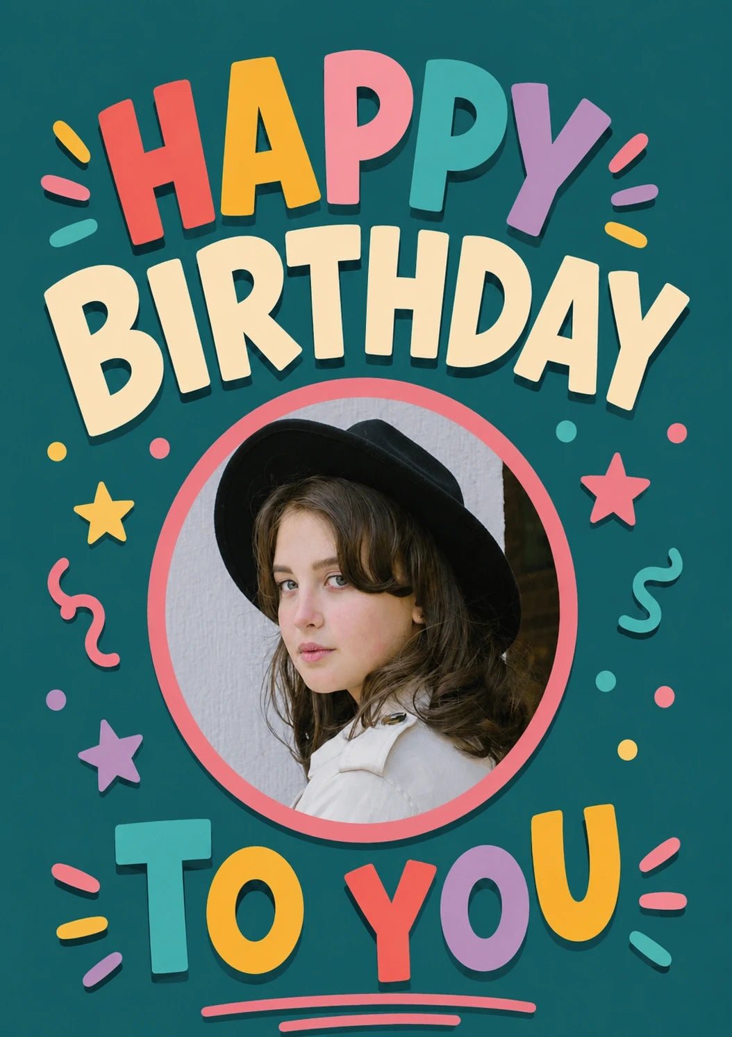Birthdays - Personalised Card — with punch holes