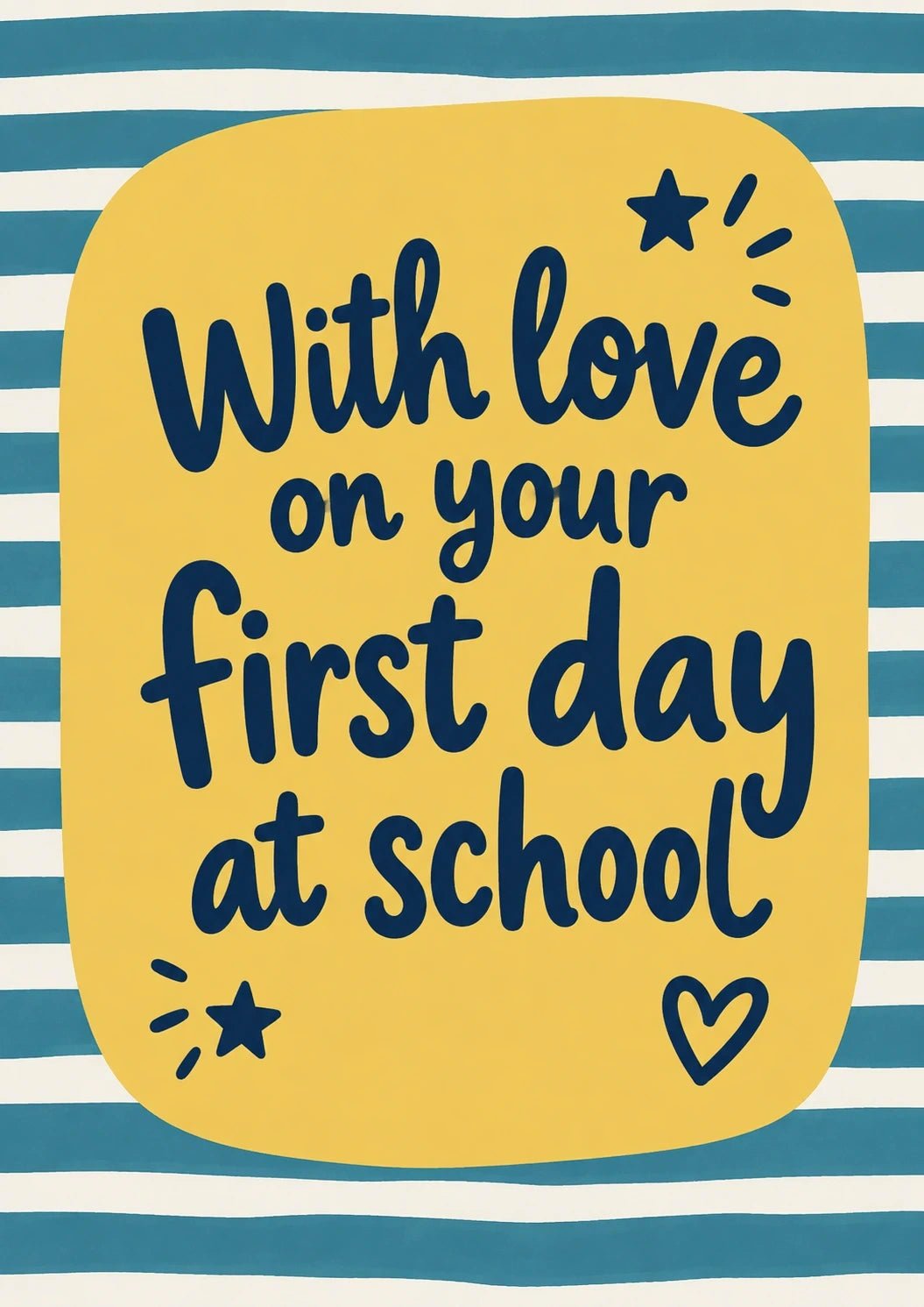 Back to school - Personalised Card — with punch holes