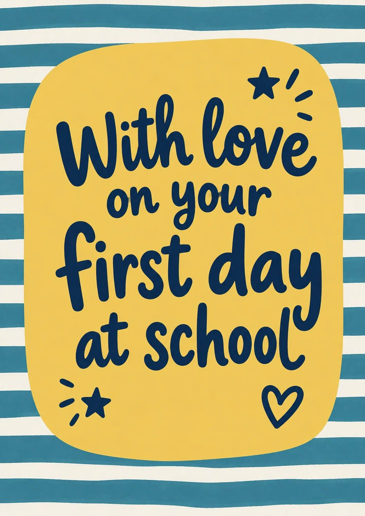 With Love First Day at School Card