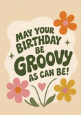 Load image into Gallery viewer, Retro Groovy Floral 80th Birthday Card
