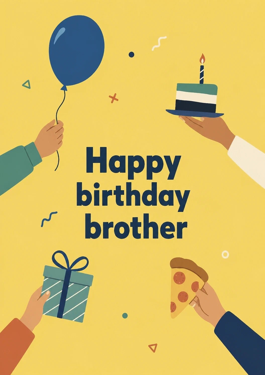 Birthdays - Personalised Card — with punch holes