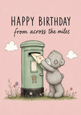 Load image into Gallery viewer, Tatty Teddy Postbox From Across the Miles Birthday Card
