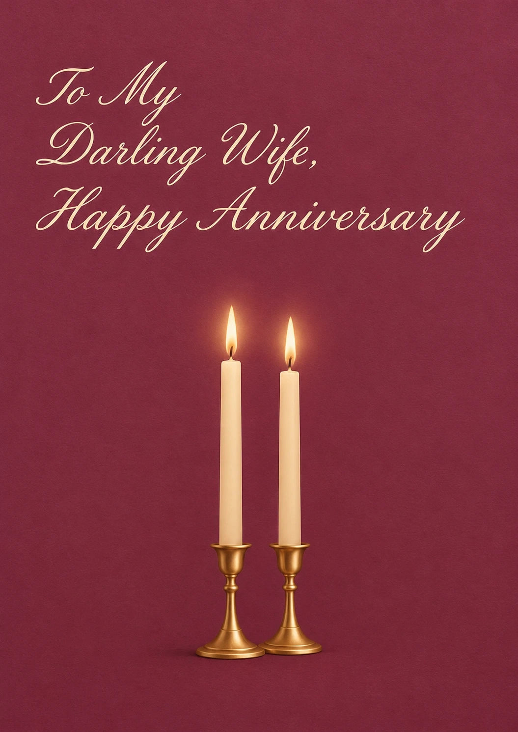 Anniversary - Personalised Card — with punch holes