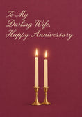 Load image into Gallery viewer, Romantic Candlelit Wife Happy Anniversary Card for Her
