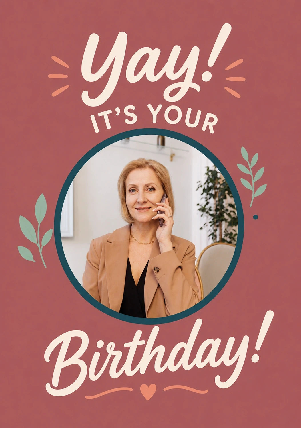 Birthdays - Personalised Card — with punch holes