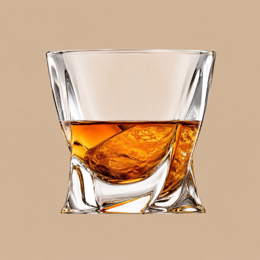 FLOW Barware Twist Whiskey Glasses Set Of 2