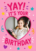 Load image into Gallery viewer, Birthdays - Personalised Card — with punch holes
