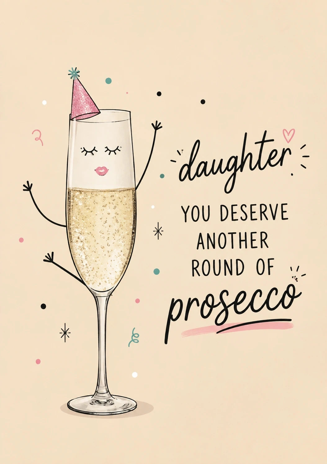 Birthdays - Personalised Card — with punch holes