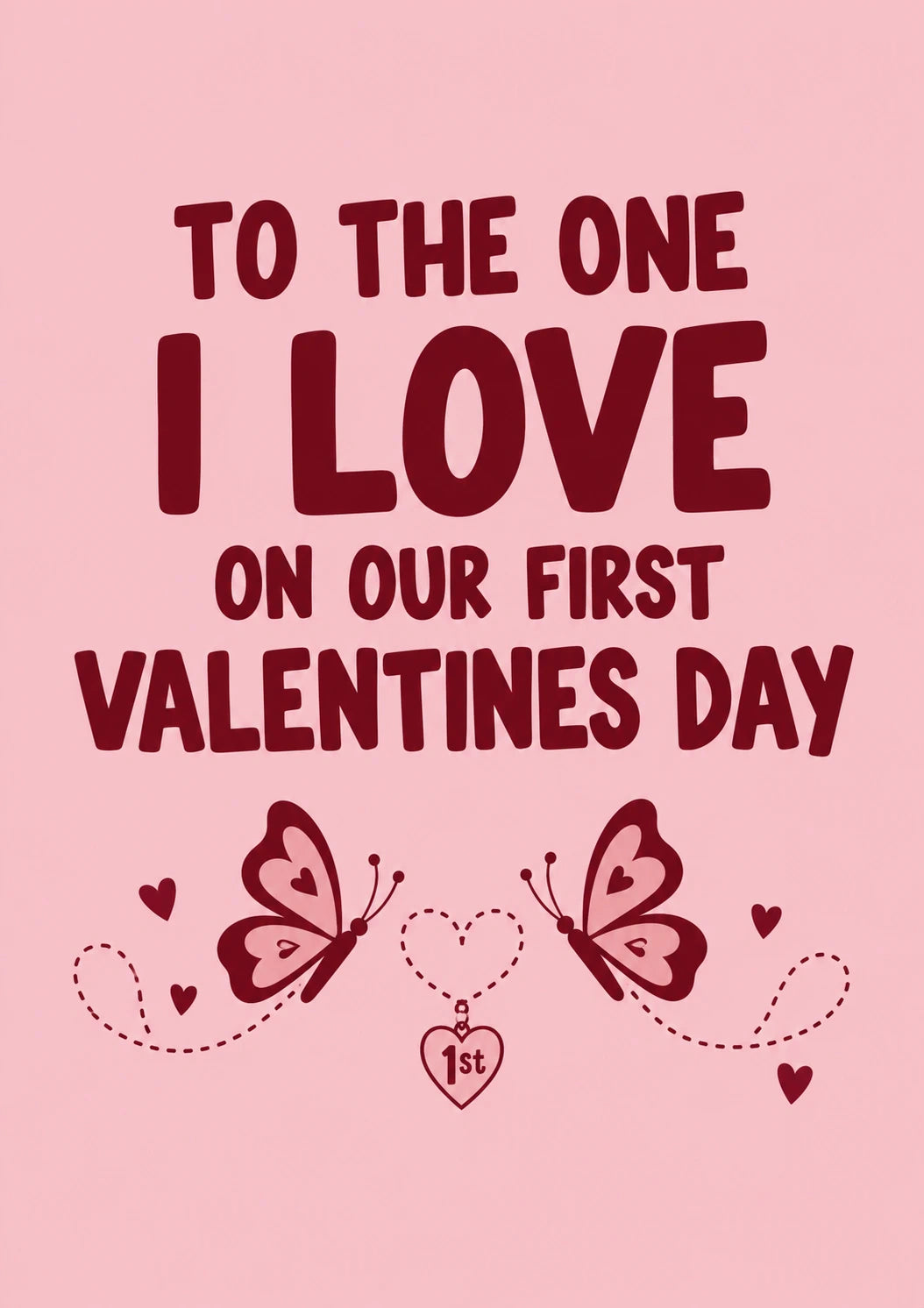 Butterfly Heart First Valentine's Day Card for Girlfriend